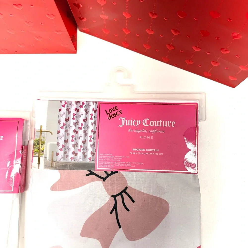 Juicy Couture Shower Curtain and Shower Liner Set NWT